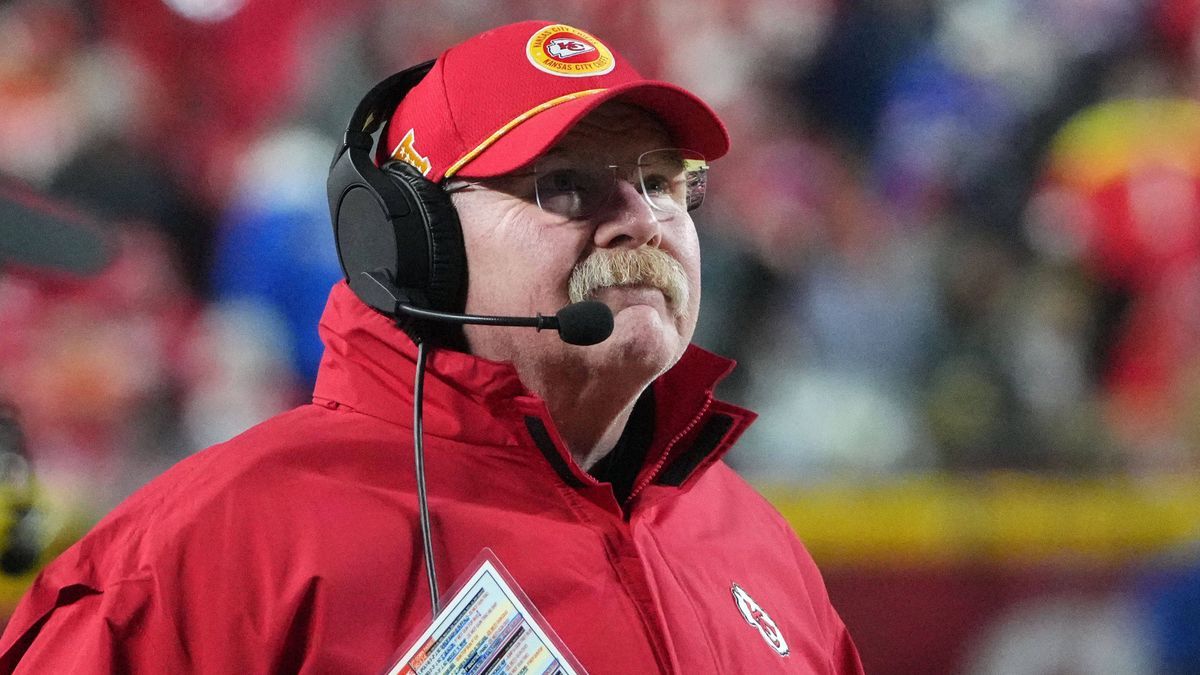 NFL, American Football Herren, USA AFC Championship-Buffalo Bills at Kansas City Chiefs Jan 26, 2025; Kansas City, MO, USA; Kansas City Chiefs head coach Andy Reid during the second half against th...