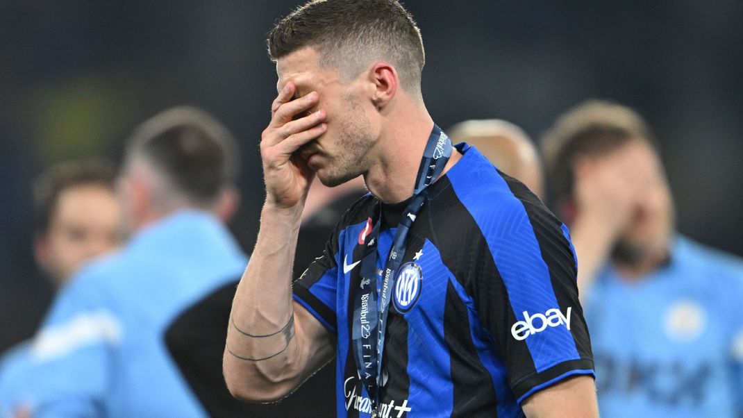 Inter Mailands Robin Gosens nach der Niederlage im Finale der Champions League.