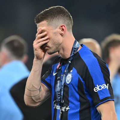 Inter Mailands Robin Gosens nach der Niederlage im Finale der Champions League.