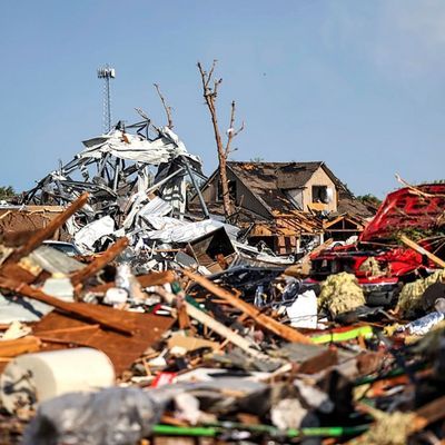 Vom Tornado zerstörte Häuser in der texanischen Kleinstadt Perryton