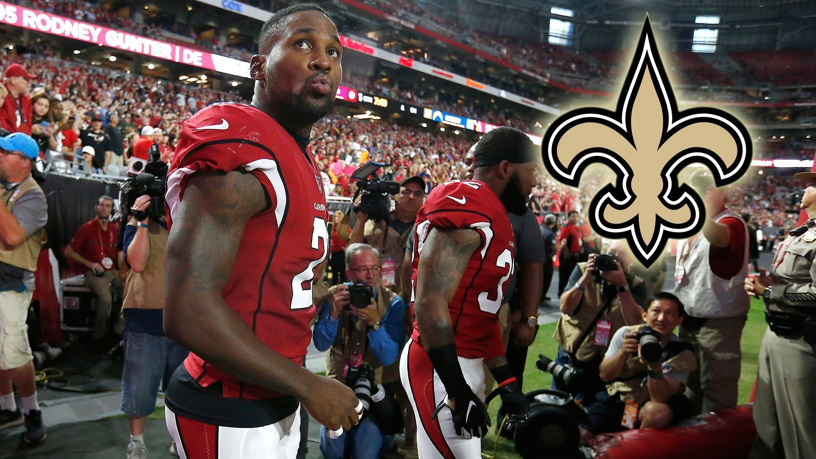 
                <strong>Patrick Peterson zu den New Orleans Saints</strong><br>
                Lange nicht so laut und so deutlich und auch nicht mit Trainingsboykott - aber Patrick Peterson hat schon anklingen lassen, dass er sich gerne aus Arizona verabschieden würde. Wir verabschieden ihn - und schicken ihn nach New Orleans. "PatP" an der Seite von Marshon Lattimore – eine richtig geile Secondary. Für die Saints eventuell das fehlende Puzzle-Teil zum Super Bowl, für die Cardinals würde ein zusätzlicher Erstrunden-Pick im kommenden Draft natürlich sehr beim Neuaufbau helfen.
              