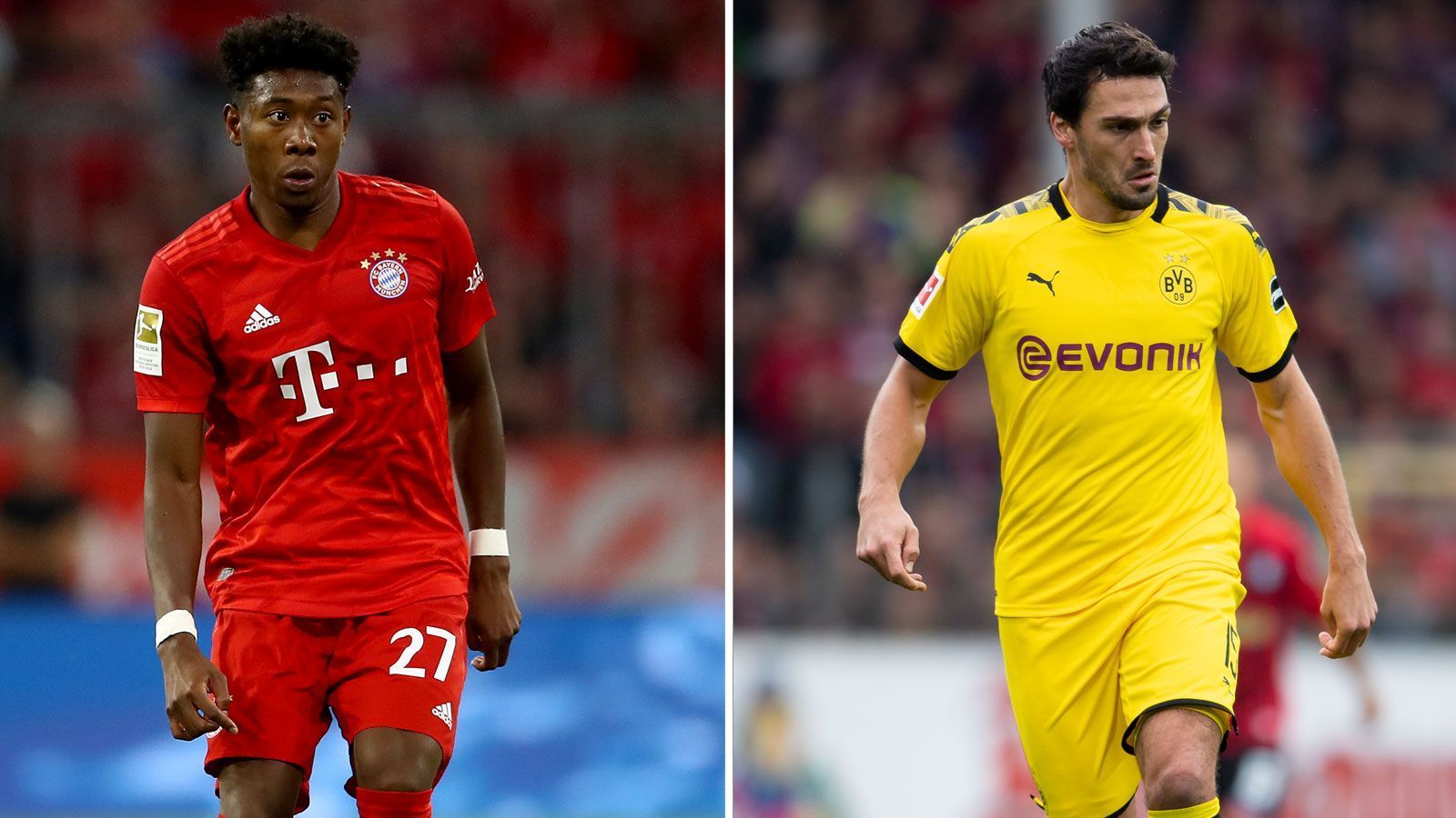 
                <strong>Linke Innenverteidigung: David Alaba vs. Mats Hummels</strong><br>
                In der Champions League unter der Woche leisteten sich beide Profis Fehler. Der Unterschied: Alabas (l.) Wackler wurde nicht bestraft. Allerdings zeigte sich bereits, dass sich der Österreicher im defensiven Mittelfeld oder eben als Linksverteidiger deutlich wohler fühlt und innen eben nicht mehr als ein Notnagel ist. Hummels spielt eine weitgehend solide Saison und wird gegen seinen Ex-Klub, bei dem er auch ausgebildet wurde, besonders im Fokus stehen. Beim BVB nimmt er wieder die Rolle des uneingeschränkten Abwehrchefs ein und verkürzt damit im Head to Head: 3:2.
              