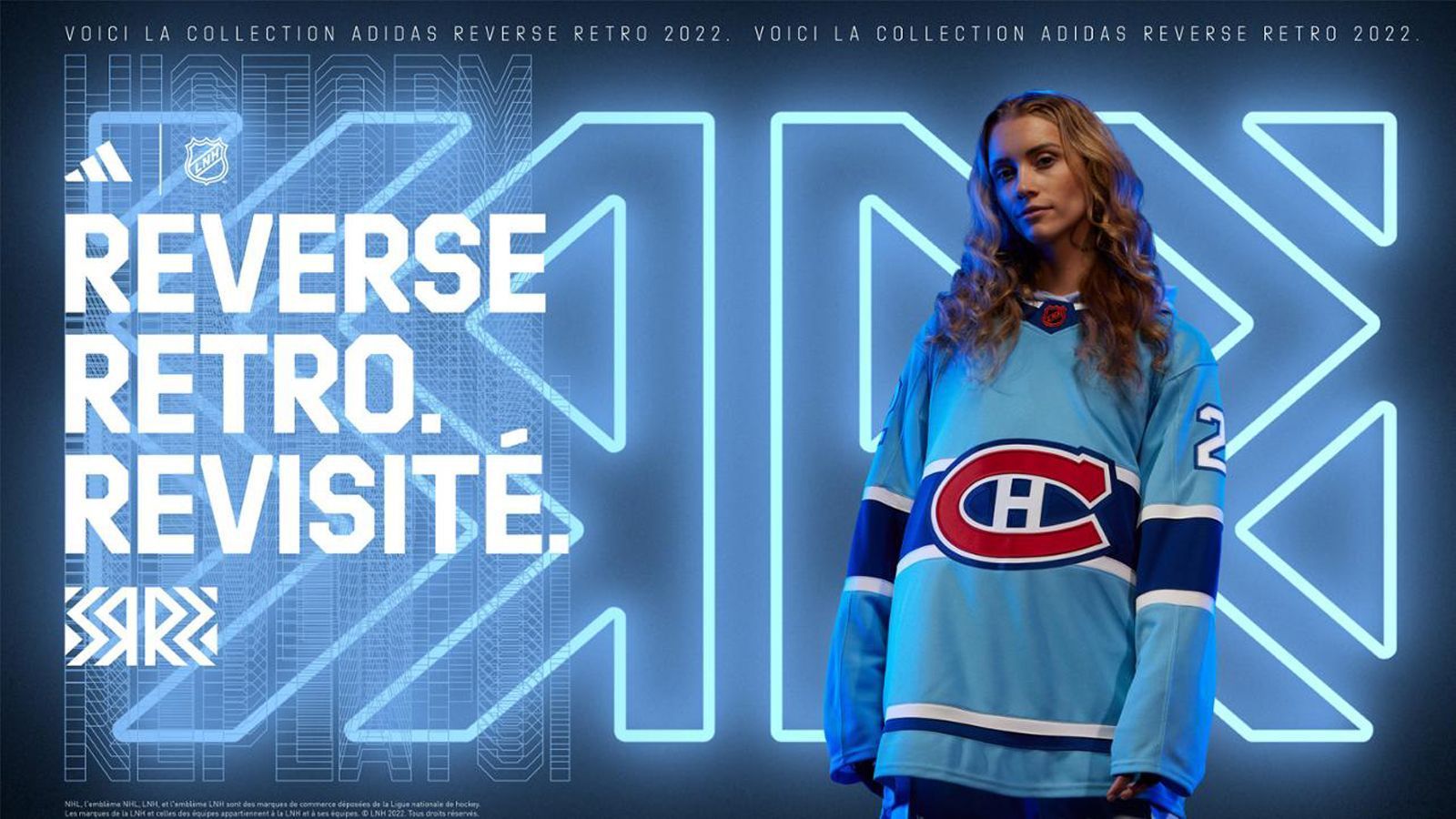 
                <strong>Montreal Canadiens</strong><br>
                Das Trikot der Canadiens aus dem Jahr 1979, als das Team seinen 22. Stanley-Cup-Titel und den vierten in Folge gewann, wird in einem neuen hellblauen Farbton wiederbelebt, der von den Farben der Stadt Montreal inspiriert ist.
              