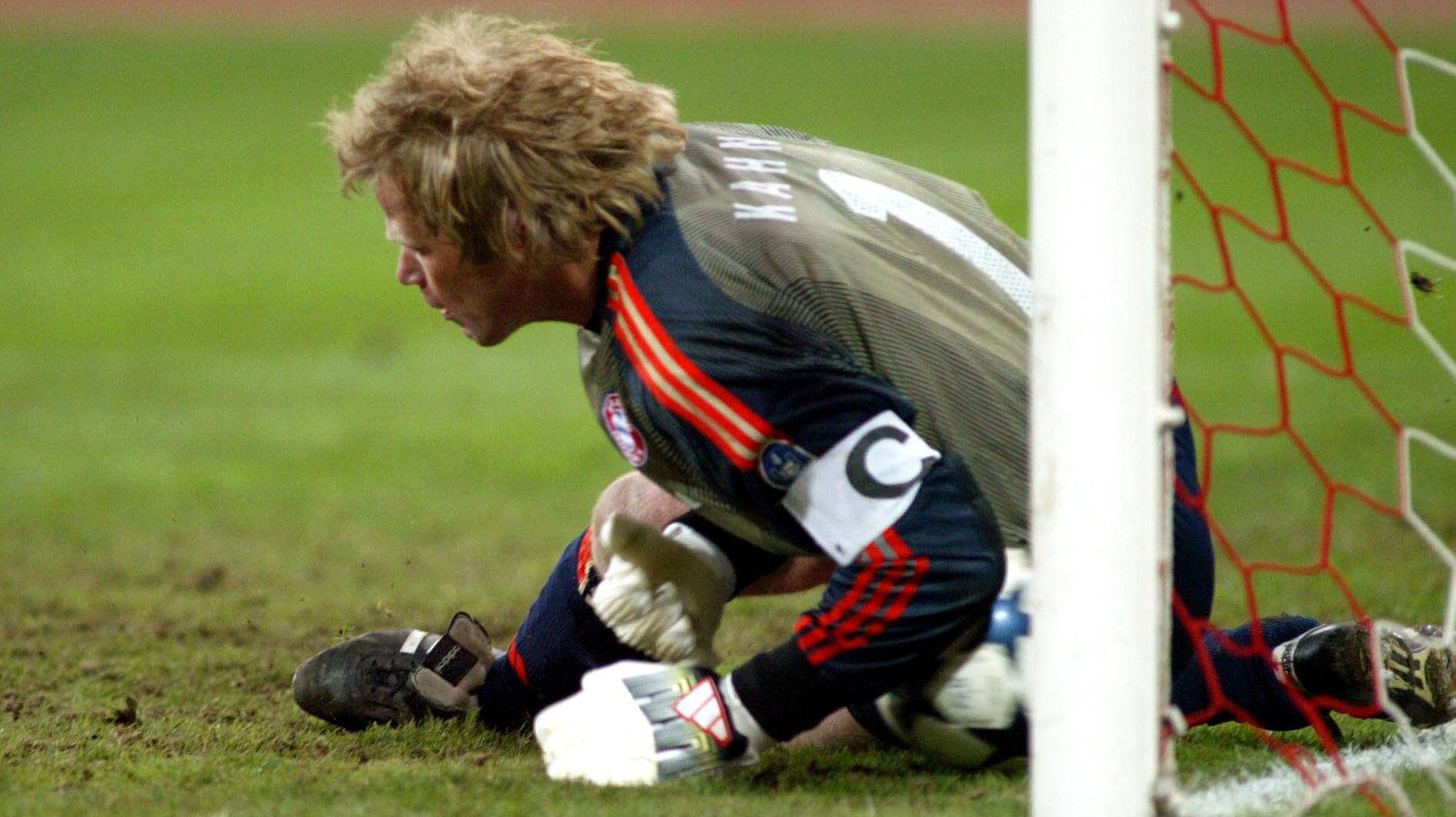 
                <strong>2004 - Achtelfinale</strong><br>
                Zwei Jahre später scheitern die Bayern erneut, haben aber auch viel Pech. Beim 1:1-Hinspiel unterläuft Bayern-Keeper Oliver Kahn ein katastrophaler Patzer, als er einen harmlosen Freistoß von Roberto Carlos durchrutschen lässt.
              