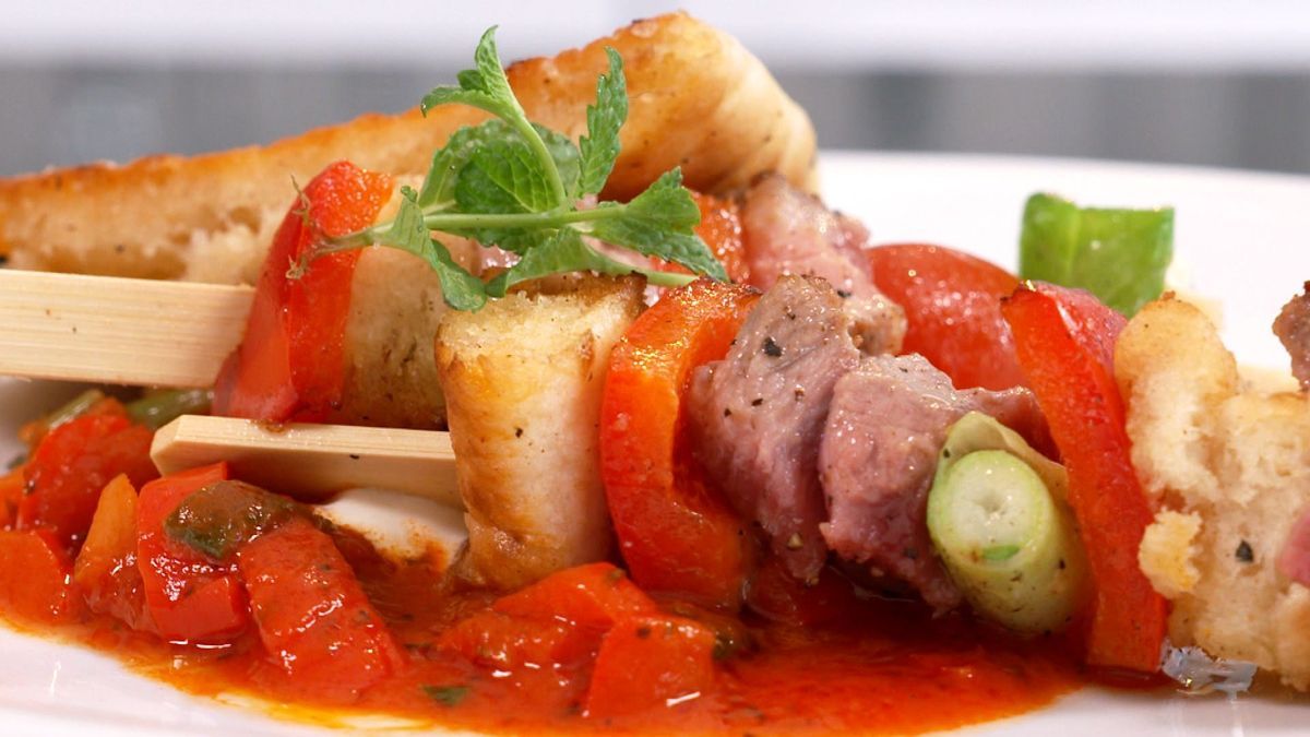 Echtzeitkochen: Schaschlik mit Ajvar