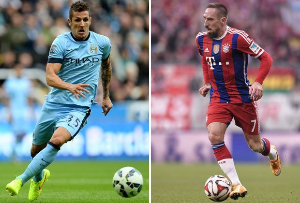 
                <strong>Stevan Jovetic vs. Franck Ribery</strong><br>
                Die Verletzung von Edin Dzeko bereitet den Weg für Stevan Jovetic. Blöd nur, dass er im direkten Duell gegen Bayerns Franck Ribery antritt. Der Franzose ist nach seiner Verletzung wieder voll in Fahrt und liegt im direkten Vergleich klar vorne. Sieg für Bayern. City 5:5 Bayern.
              