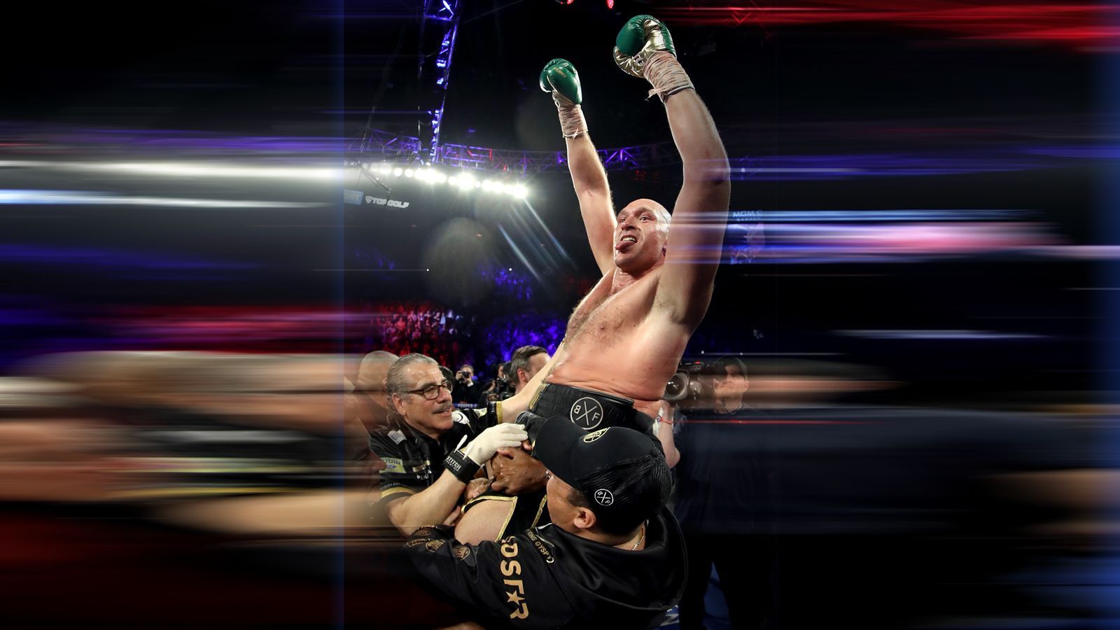 
                <strong>Fury-Jubel</strong><br>
                Weltmeister! Tyson Fury ist zurück auf dem Thron. Der Engländer bejubelt seinen Sieg gegen den bisherigen Champion. Aber Fury lobt nach dem Sieg seinen Widersacher: "Großes Kompliment an Deopntay Wilder. Er kam heute Abend hier her, ist seinen Mann gestanden und hat das Herz eines Champions gezeigt."
              