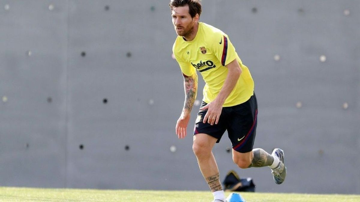 Zuvor hatte Lionel Messi das Training boykottiert