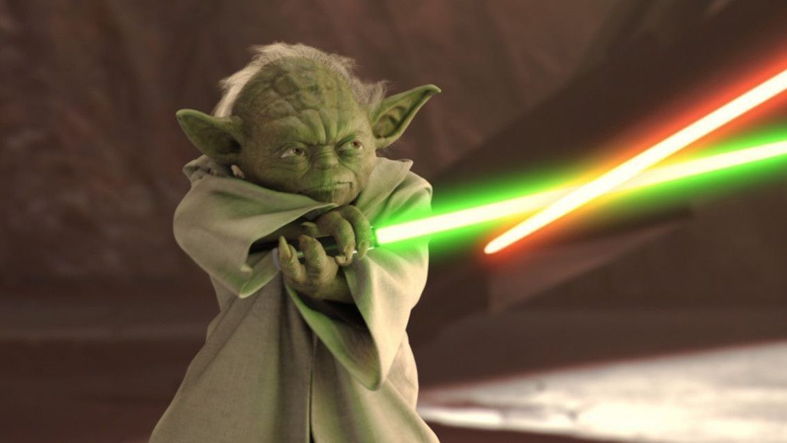 "Begonnen der Klonkrieg hat": der weise Jedi Yoda ... (Kopie)