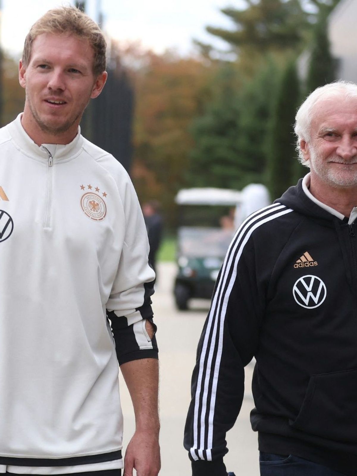 Nagelsmann und Völler (r.) auf der USA-Reise