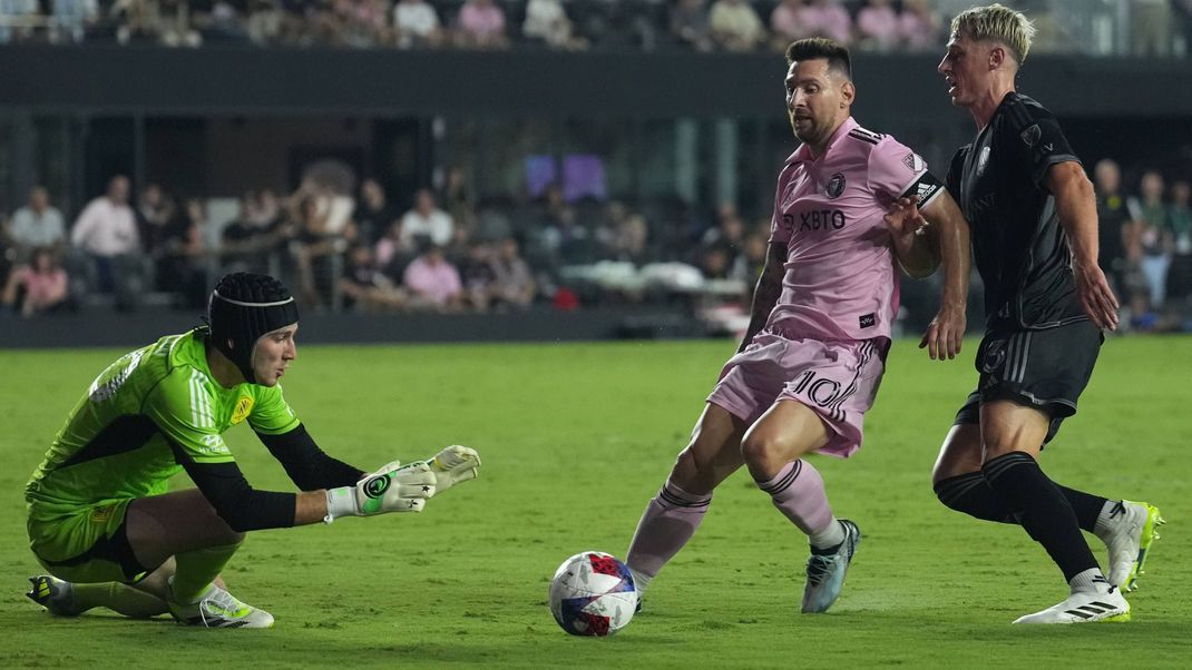 Lionel Messi (Mi.) und Inter Miami kamen gegen Nashville SC nicht über ein 0:0 hinaus.