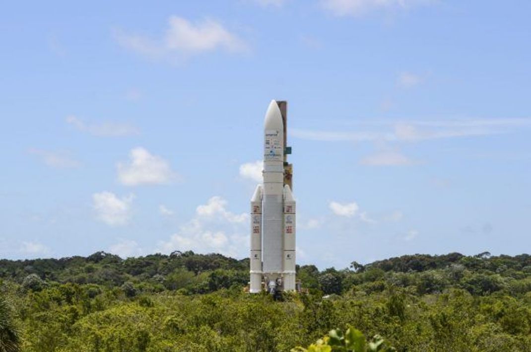 Ein Raketenstartplatz mitten im Dschungel - und weit entfernt von Europa