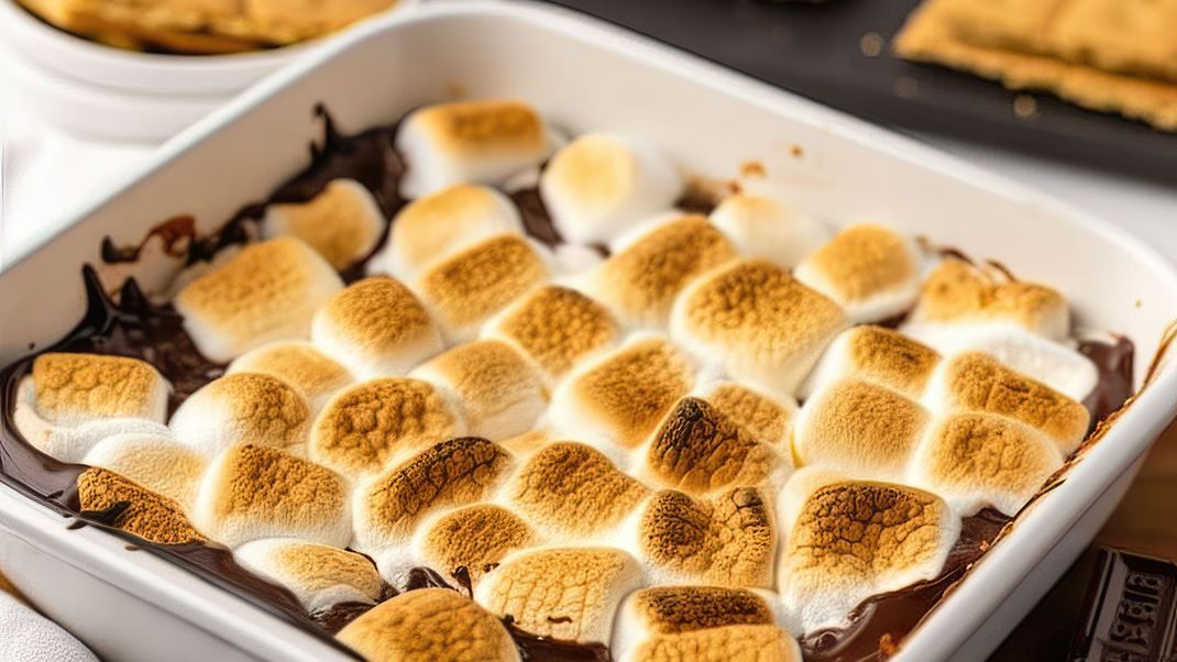 Wer Süßes liebt, sollte S'mores mal ausprobieren! Die Kombi aus Marshmallows und Schokolade dippen Zuckerfans mit Butterkeksen.