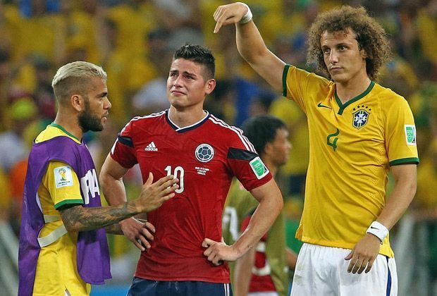 
                <strong>Brasilien vs. Kolumbien (2:1) - James Rodriguez: Der tragische Held</strong><br>
                Mit sechs Treffern in fünf Spielen zählt Kolumbiens James Rodriguez zu den Entdeckungen dieser WM. Nach dem Spiel muss der 22-Jährige getröstet werden. Und das ausgerechnet vom Gegner: David Luiz zollt Rodriguez gehörigen Respekt.
              