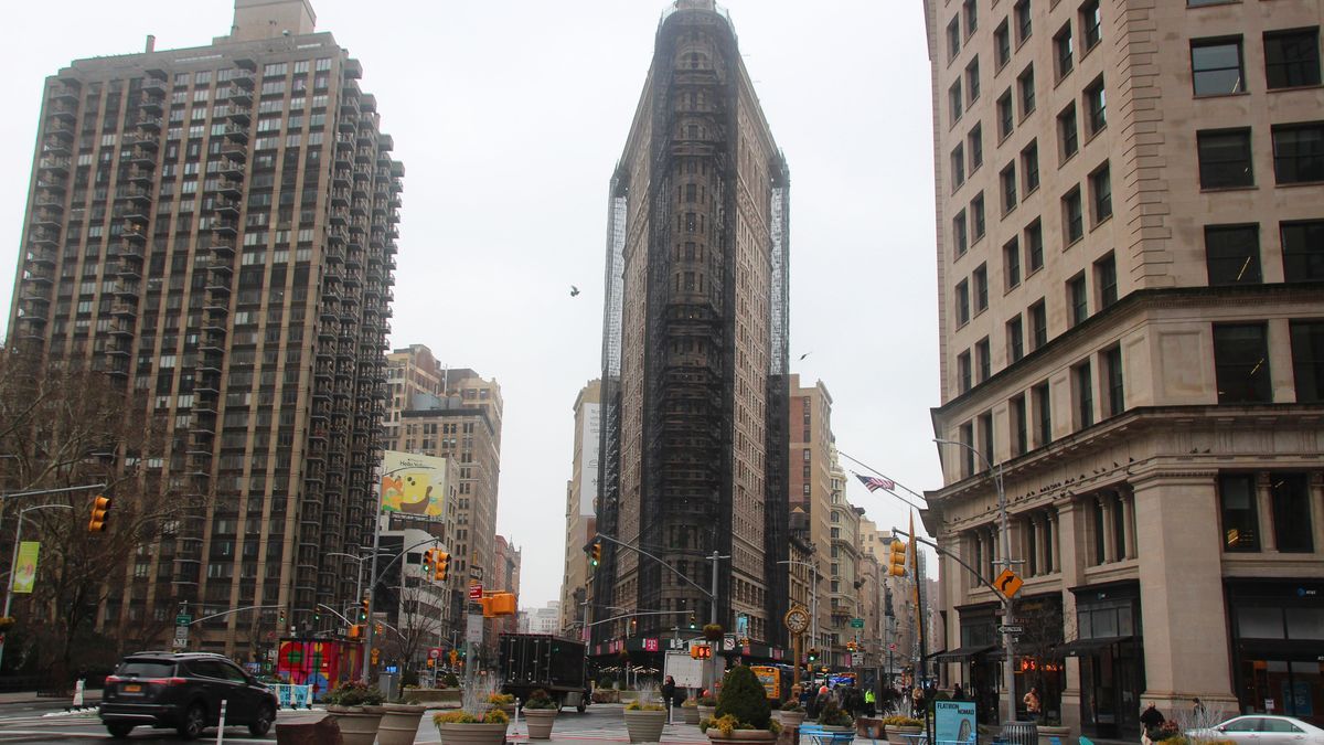 Das berühmte Flatiron Building im New Yorker Stadtteil Manhattan