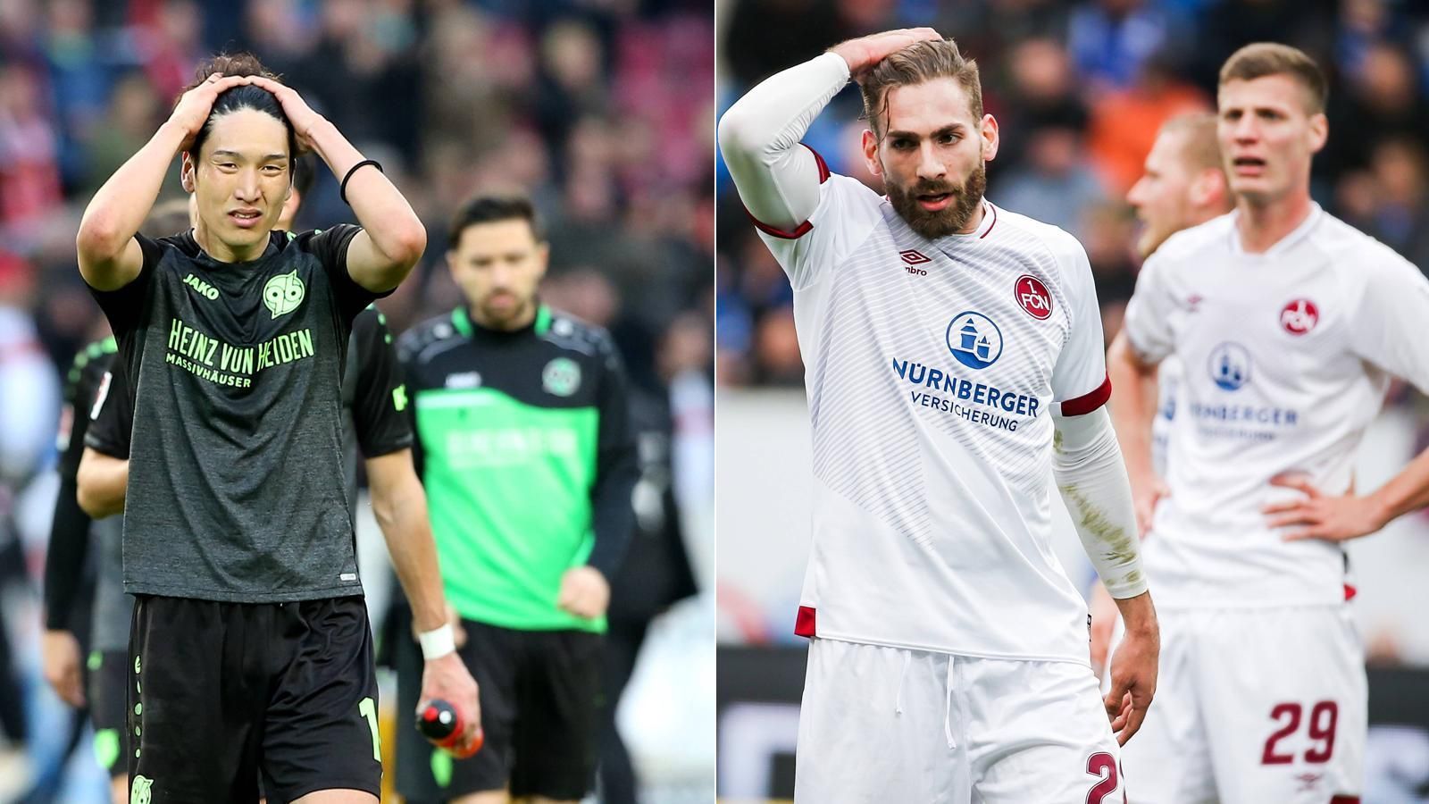 
                <strong>Hannover & Nürnberg: Ist das Wunder "Klassenerhalt" noch möglich?</strong><br>
                Der 1.FC Nürnberg hat als Tabellenletzter bereits sechs Punkte Rückstand auf Relegationsrang 16 und sogar neun Punkte fehlen dem "Club" auf das rettende Ufer. Ähnlich schlecht steht es um den Tabellenvorletzten Hannover 96 mit nur einem Punkt mehr als die Franken. Unter normalen Umständen lässt sich dieser Rückstand kaum noch aufholen. Oder etwa doch? In Europa gab es schon viele Vereine, die als sicherer Absteiger galten und sich mit einem starken Schlussspurt doch noch gerettet haben. ran.de hat die größten Comebacks zusammengefasst.
              