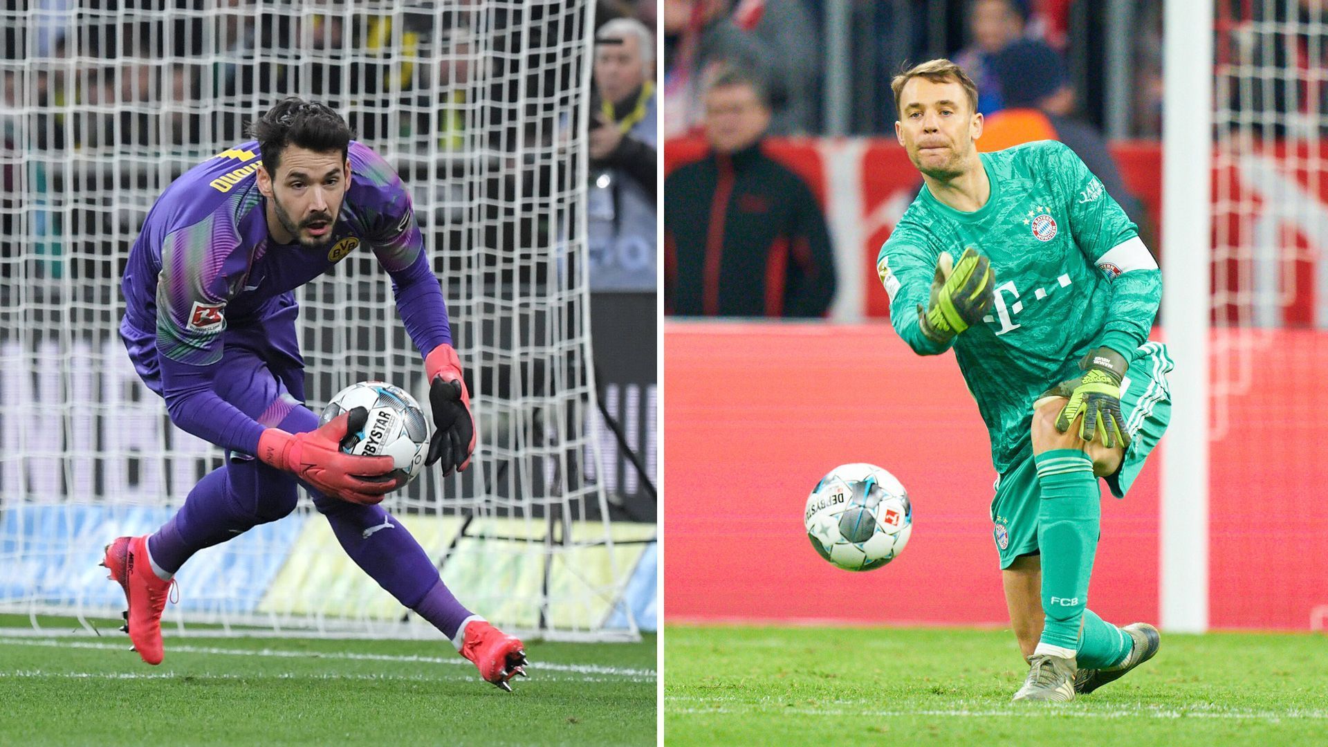 
                <strong>Tor: Roman Bürki vs. Manuel Neuer</strong><br>
                Manuel Neuer befindet sich wieder in Bestform und hält auch wieder die Unhaltbaren. In der Rückrunden musste der Bayern-Keeper erst sechs Mal hinter sich greifen. Auch Bürki spielt eine sehr ordentliche Saison, gegen den FC Bayern sieht der Schweizer aber nicht immer gut aus, in den letzten fünf Duellen gegen die Münchner kassierte Bürki 17 Gegentreffer, Neuer musste nur fünf Mal hinter sich greifen. Zudem fehlt beim BVB Marco Reus, der bereits sechs Mal gegen Neuer treffen konnte, keinem aktuellen Bundesligaspieler gelangen mehr Treffer. Punkt für Neuer. BVB 0:1 Bayern
              