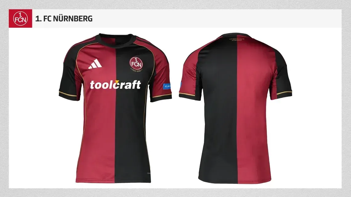 <strong>1. FC Nürnberg:</strong><br>Trikotpreis: 89,95 Euro<br>Rückenbeflockung: 14,95 Euro