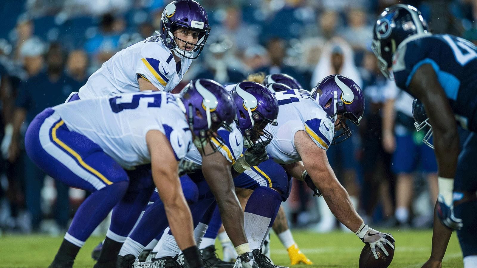 
                <strong>Minnesota Vikings</strong><br>
                Quarterback (3): Trevor Siemian, Kyle Sloter, Kirk CousinsRunning Back (5): Mike Boone, Roc Thomas, Dalvin Cook, Latavius Murray, C.J. HamWide Receiver (5): Brandon Zylstra, Laquon Treadwell, Stefon Diggs, Adam Thielen, Stacy ColeyTight End (3): Tyler Conklin, Kyle Rudolph, David MorganOffensive Line (9): Brett Jones, Pat Elflein, Danny Isidora, Brian O'Neill, Tom Compton, Riley Reiff, Aviante Collins, Rashod Hill, Mike RemmersDefensive Line (9): Everson Griffen, Stephen Weatherly, Danielle Hunter, Tashawn Bower, Jalyn Holmes, Sheldon Richardson, Linval Joseph, Jaleel Johnson, David ParryLinebacker (5): Devante Downs, Anthony Barr, Eric Wilson, Eric Kendricks, Ben GedeonSecondary (11): Holton Hill, Mike Hughes, Xavier Rhodes, Trae Waynes, Mackensie Alexander, Marcus Sherels, George Iloka, Harrison Smith, Jayron Kearse, Anthony Harris, Andrew SendejoSpecialists (3): Daniel Carlson, Kevin McDermott, Matt Wile
              