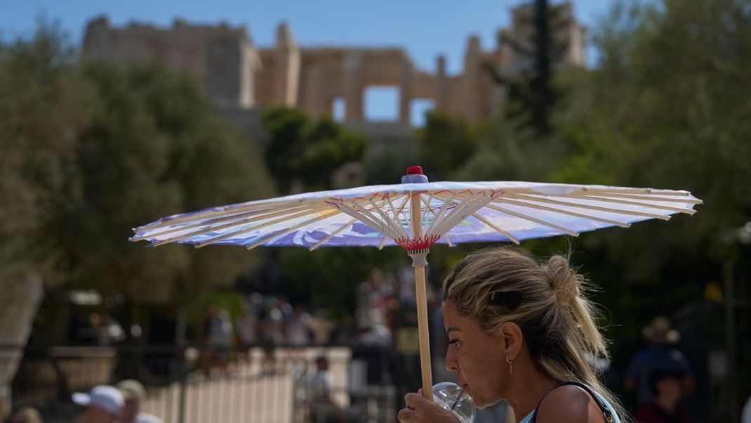 Die Akropolis: Griechische Behörden haben aufgrund der Hitze Arbeits-Stopps in Teilen des Landes angeordnet. 