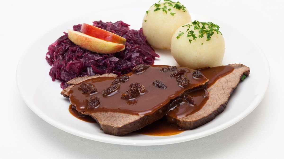 Fränkische Klöße mit Sauerbraten 