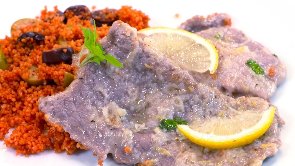 Zitronenschnitzel mit Couscous