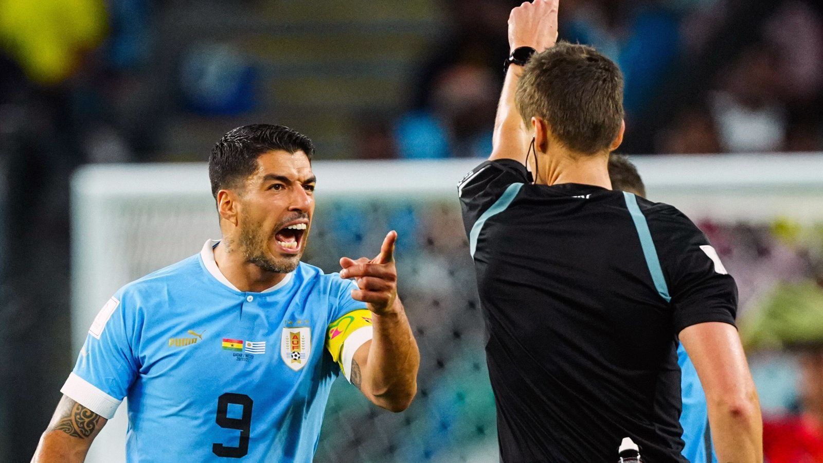 
                <strong>Uruguays Stars gehen auf Schiedsrichter Siebert los - Cavani zerstört VAR-Bildschirm</strong><br>
                Die uruguayische Nationalmannschaft gewann zwar am dritten und letzten Vorrunden-Spieltag bei der WM in Katar mit 2:0 gegen Ghana, dennoch reichte dieses Ergebnis nicht, weil im Parallelspiel Südkorea gegen Portugal mit 2:1 siegte. Letztlich fehlte der "Celeste" für das Erreichen des Achtelfinals ein einziges Tor. Nach dem Schlusspfiff spielten sich wilde Szenen ab - die Wut der Südamerikaner richtete sich vor allem gegen den deutschen Schiedsrichter Daniel Siebert, wegen dessen Entscheidungen bei strittigen Elfmeter-Situationen.
              