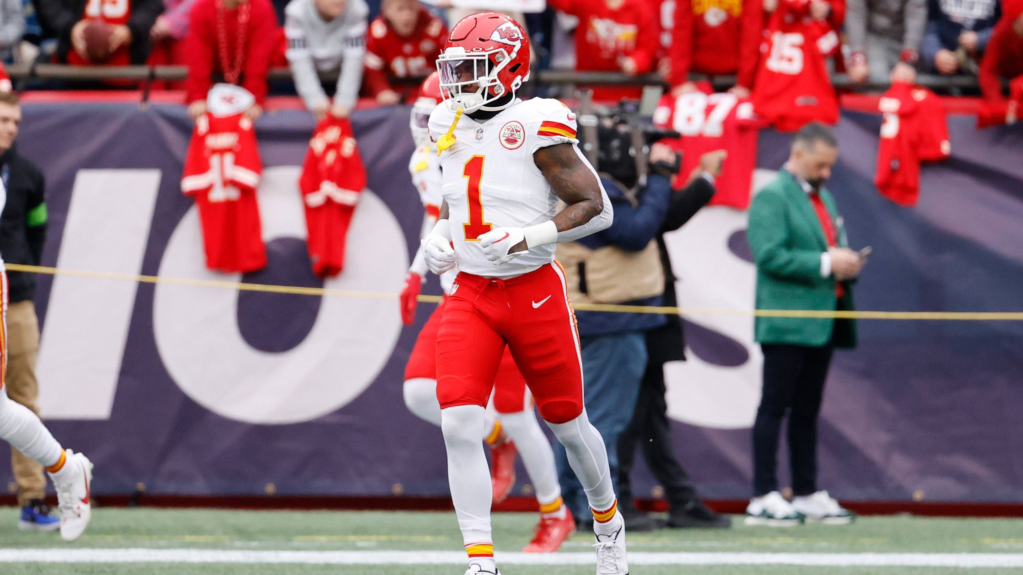<strong>Jerick McKinnon (Kansas City Chiefs)</strong><br>Position: Running Back<br>Jahr: 2023<br>Gegner: New England Patriots