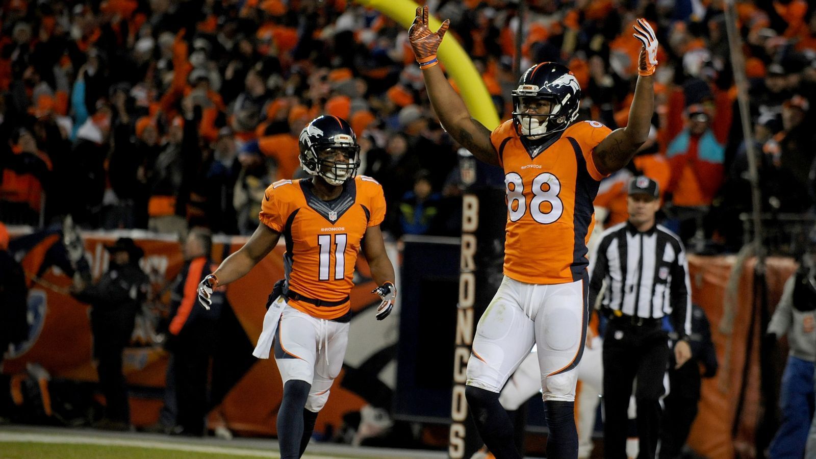 <strong>Platz 10 (geteilt): Denver Broncos</strong><br>
                Playoff-Spiele: 42<br>Playoff-Siege: 23
