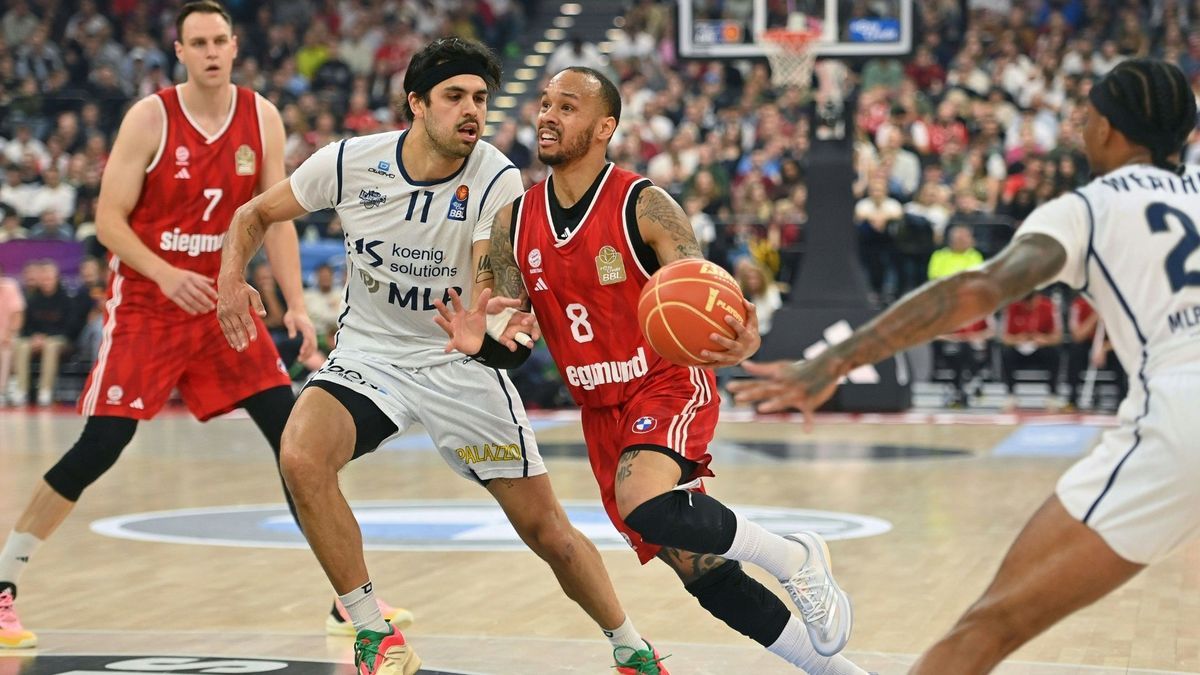 Shabazz Napier (am Ball) überzeugte im SAP Garden