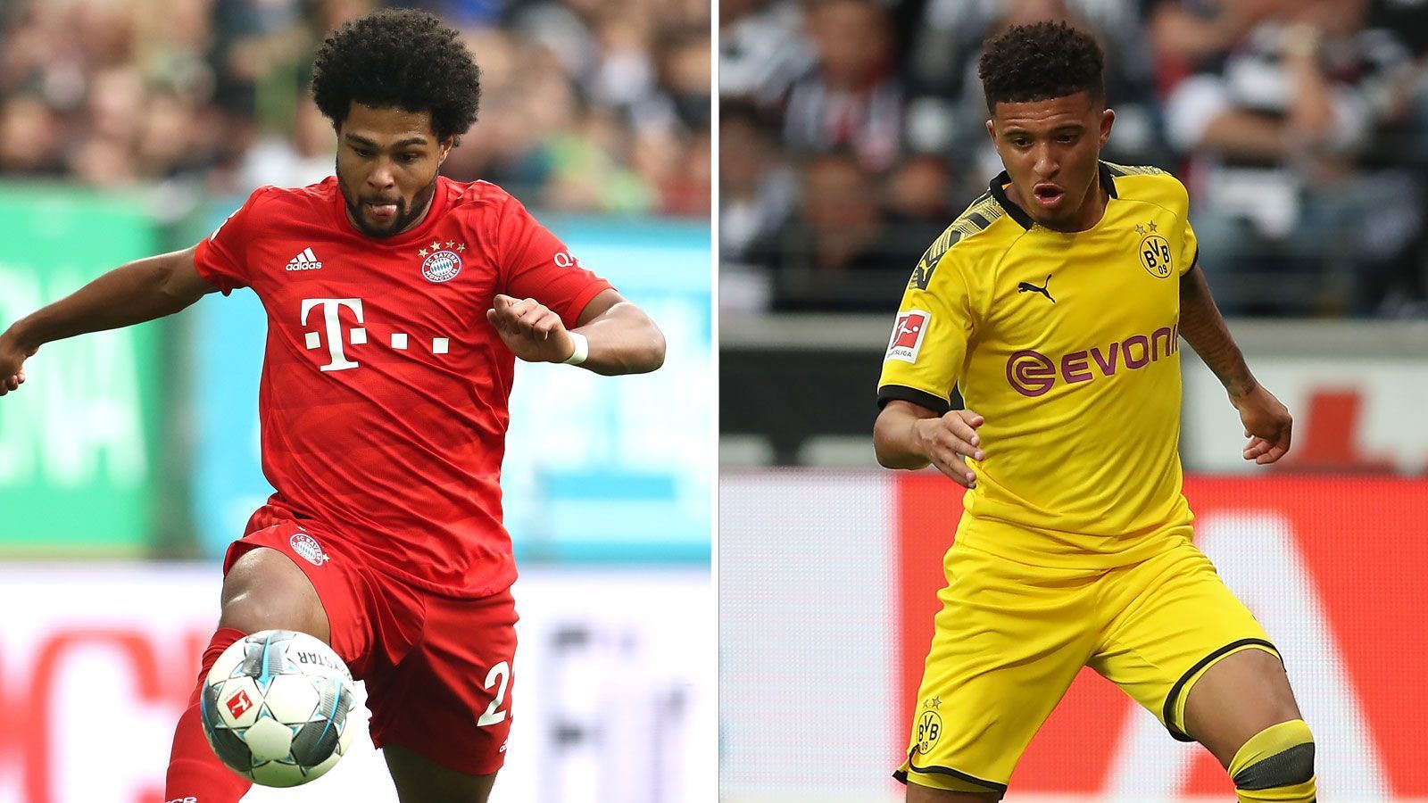 
                <strong>Rechtes offensives Mittelfeld: Serge Gnabry vs. Jadon Sancho</strong><br>
                Mit seinem Viererpack bei den Spurs vor gut einem Monat verzückte Gnabry (l.) nicht nur die Bayern-Fans, doch seither agierte der Shootingstar der vergangenen Saison nicht mehr ganz so dominant, seine Dribblings schienen leichter auszurechnen, seine Abschlüsse nicht mehr so präzise. Immerhin beim 2:2 in Augsburg und dem 2:1 in Bochum ließ er das Tornetz erbeben. Ähnlich schwer tat sich zuletzt Sancho, dessen letzter Einschlag vom 2:2 in Frankfurt am 22. September datiert. Der Engländer spielt längst nicht mehr so befreit auf wie vergangene Saison. Erfreulich: Die Oberschenkelzerrung aus dem Inter-Spiel ist überwunden. Hier kommt es zur Punkteteilung: 5:5.
              