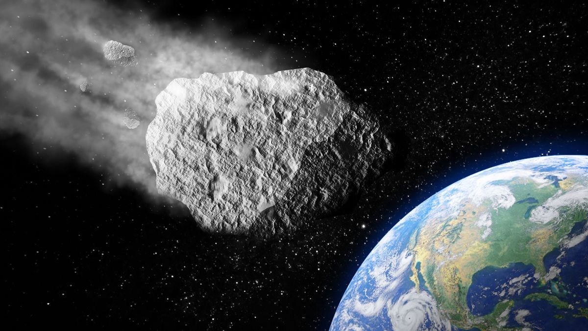 Ein Asteroid und die Erde