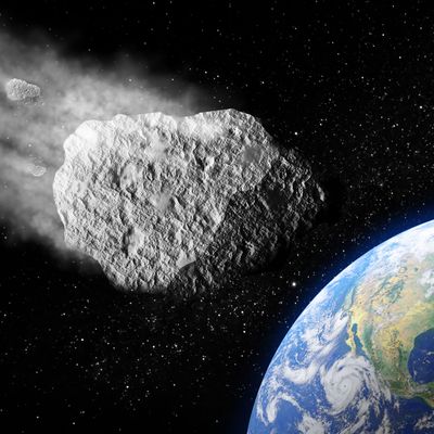 Ein Asteroid und die Erde