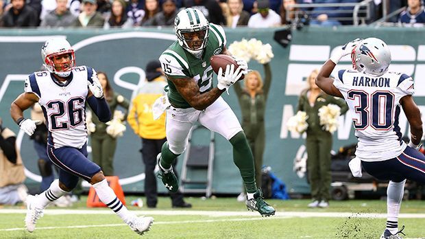 
                <strong>Marshall</strong><br>
                Brandon Marshall, Wide Receiver der New York Jets brach einen langatmigen Rekord. In den letzten sechs Saisons seiner Karriere brachte es Marshall stets auf 100 gefangene Bälle.
              