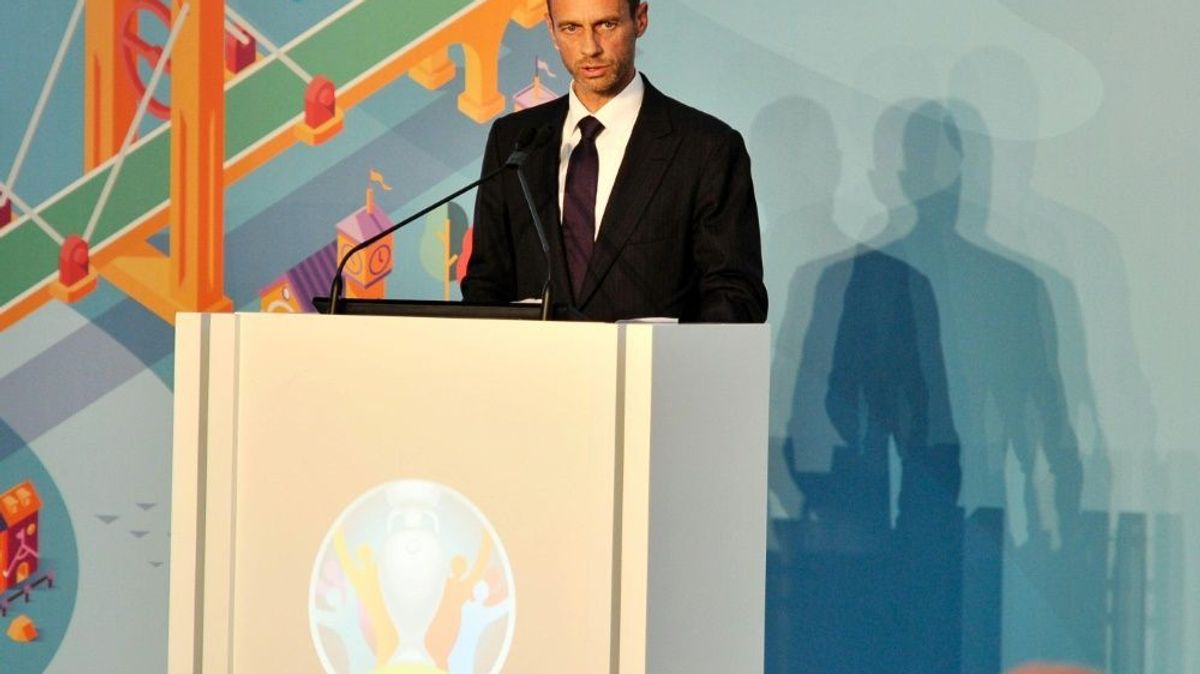 Ceferin präsentierte nun auch das Münchner EM-Logo 2020