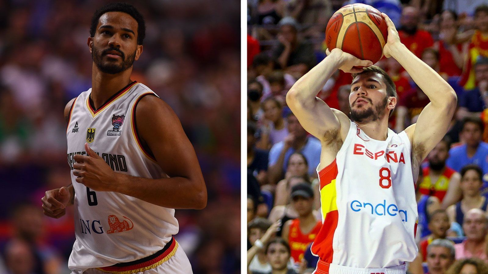 
                <strong>Shooting Guard: Nick Weiler-Babb gegen Dario Brizuela</strong><br>
                Das Format, um auch von Beginn an auf dem Parkett zu stehen, bringen sowohl Nick Weiler-Babb als auch Dario Brizuela mit. Der spanische Shooting Guard hatte mit 14 Punkten gegen Finnland einen wichtigen Anteil am Comeback-Sieg. Derartiges Scoring kann Weiler-Babb, der erst kurz vor dem Turnier die deutsche Staatsbürgerschaft erhielt, nicht aufweisen. Der Viertelfinal-Einsatz gegen Griechenland stand verletzungsbedingt sogar lange Zeit auf der Kippe. Auch wenn der Eingebürgerte noch nicht groß als Scorer in Erscheinung trat, ist er wahrscheinlich der beste Guard-Verteidiger im deutschen Team. Dürfte sich in seinen Minuten in der Defensive wohl mit Lorenzo Brown auseinandersetzen. Im direkten Duell zwischen Weiler-Babb und Brizuela ist derzeit kein klarer Sieger zu erkennen. Punkt für beide, 6:3.
              