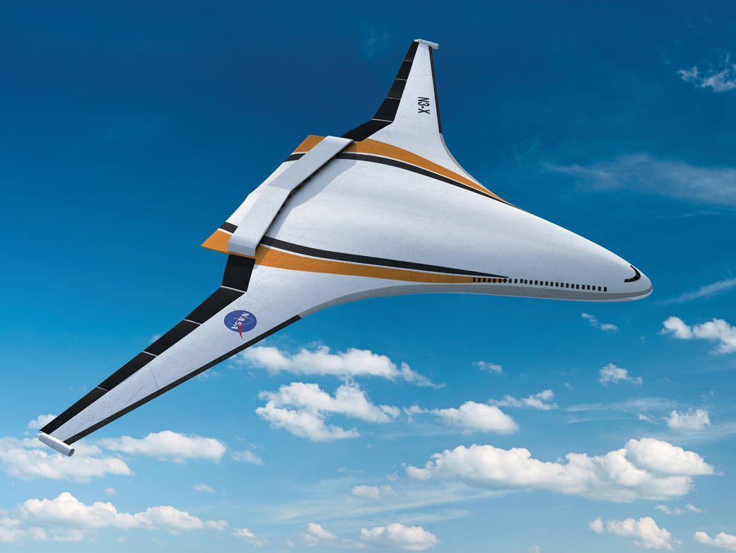 Diese Idee für ein mögliches Zukunft-Flugzeug wird als "hybrider Flügelkörper" bezeichnet.