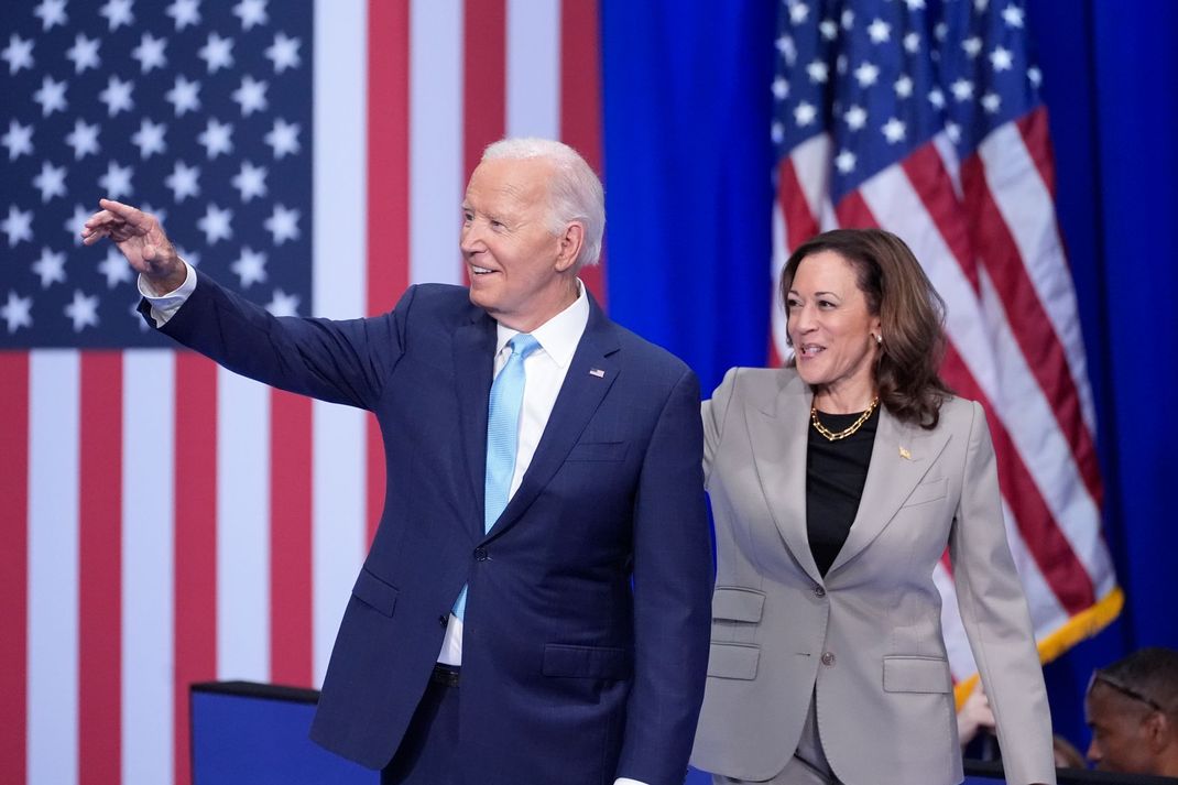 Zum ersten Mal seit seinem Rückzug aus dem Präsidentschaftsrennen haben Joe Biden und Kamala Harris gemeinsam Wahlkampf gemacht.