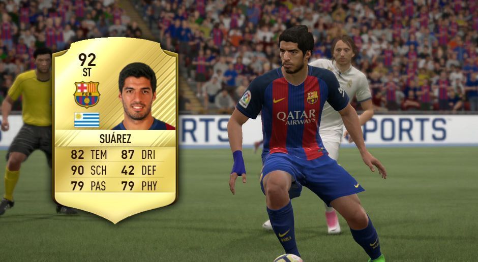 
                <strong>Luis Suarez</strong><br>
                Der Barcelona-Stürmer komplettiert das Angriffstrio. "Vor dem Tor ist Suarez einfach nicht zu schlagen". Dieser Aussage von "Marcuzo" stimmten auch viele andere Profis zu. 
              