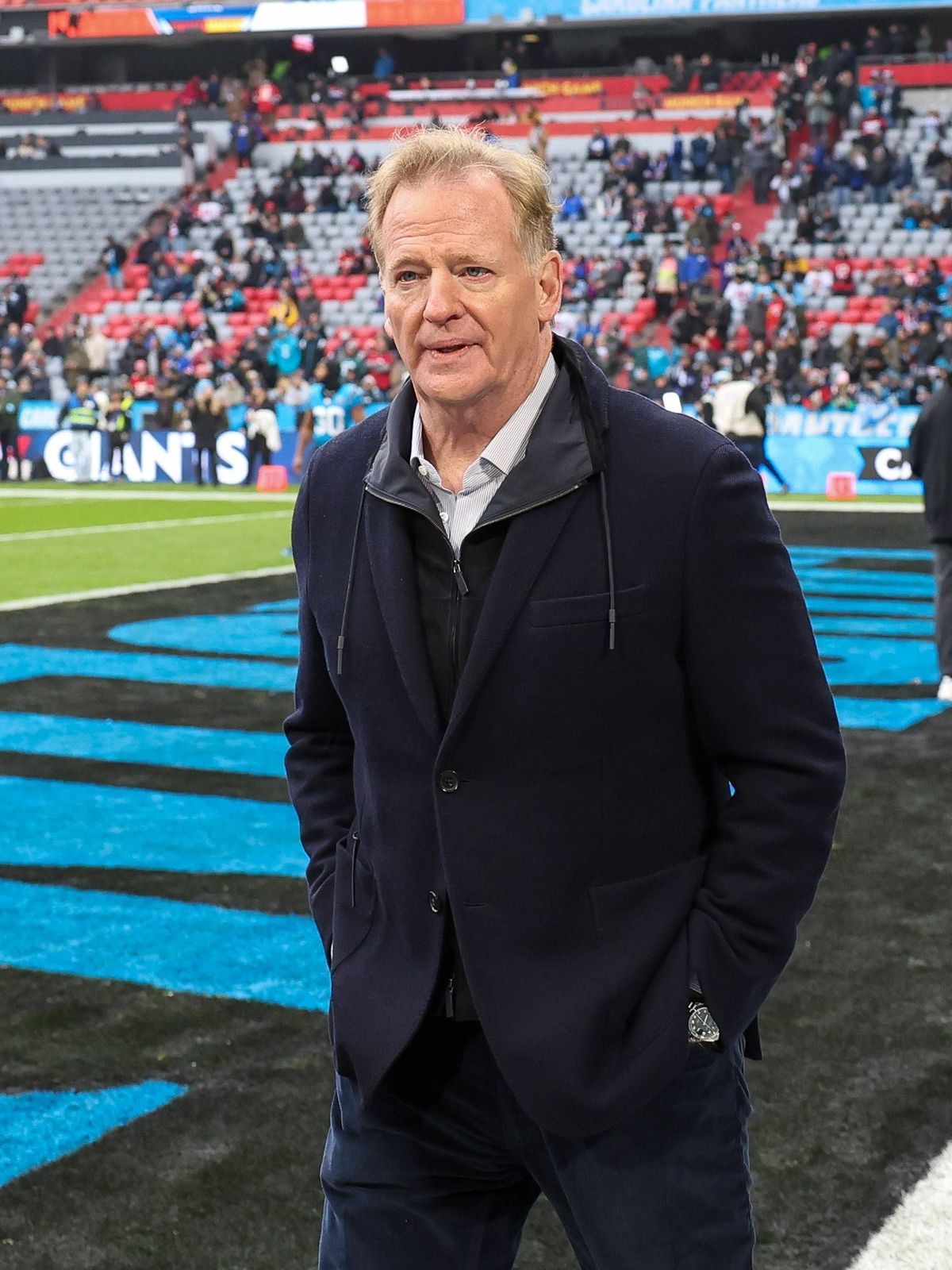 Commissioner NFL, American Football Herren, USA Roger Goodell, New York Giants vs. Carolina Panthers, Football, NFL, 10.11.2024 Muenchen Bayern Deutschland Copyright: xkolbert-press ChristianxKolbertx