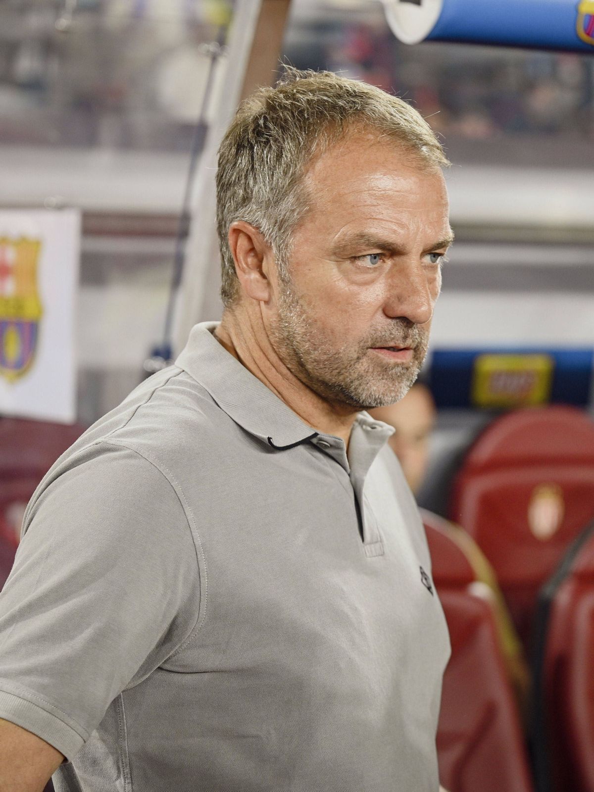 HANSI FLICK (FC Barcelone COACH) . AS Monaco vs FC Barcelone UEFA Champions League in Stade Louis II, MONACO, on September 19, 2024. FOOTBALL: C1 - AS Monaco vs FC Barcelone - UEFA Champions League...