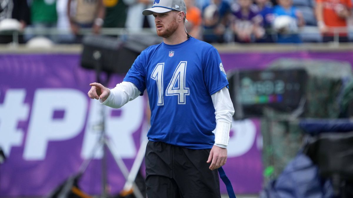 NFL, American Football Herren, USA Pro Bowl Games-NFC Practice Feb 1, 2025; Orlando, FL, USA; Minnesota Vikings quarterback Sam Darnold (14) during NFC Practice for the Pro Bowl Games at Camping Wo...