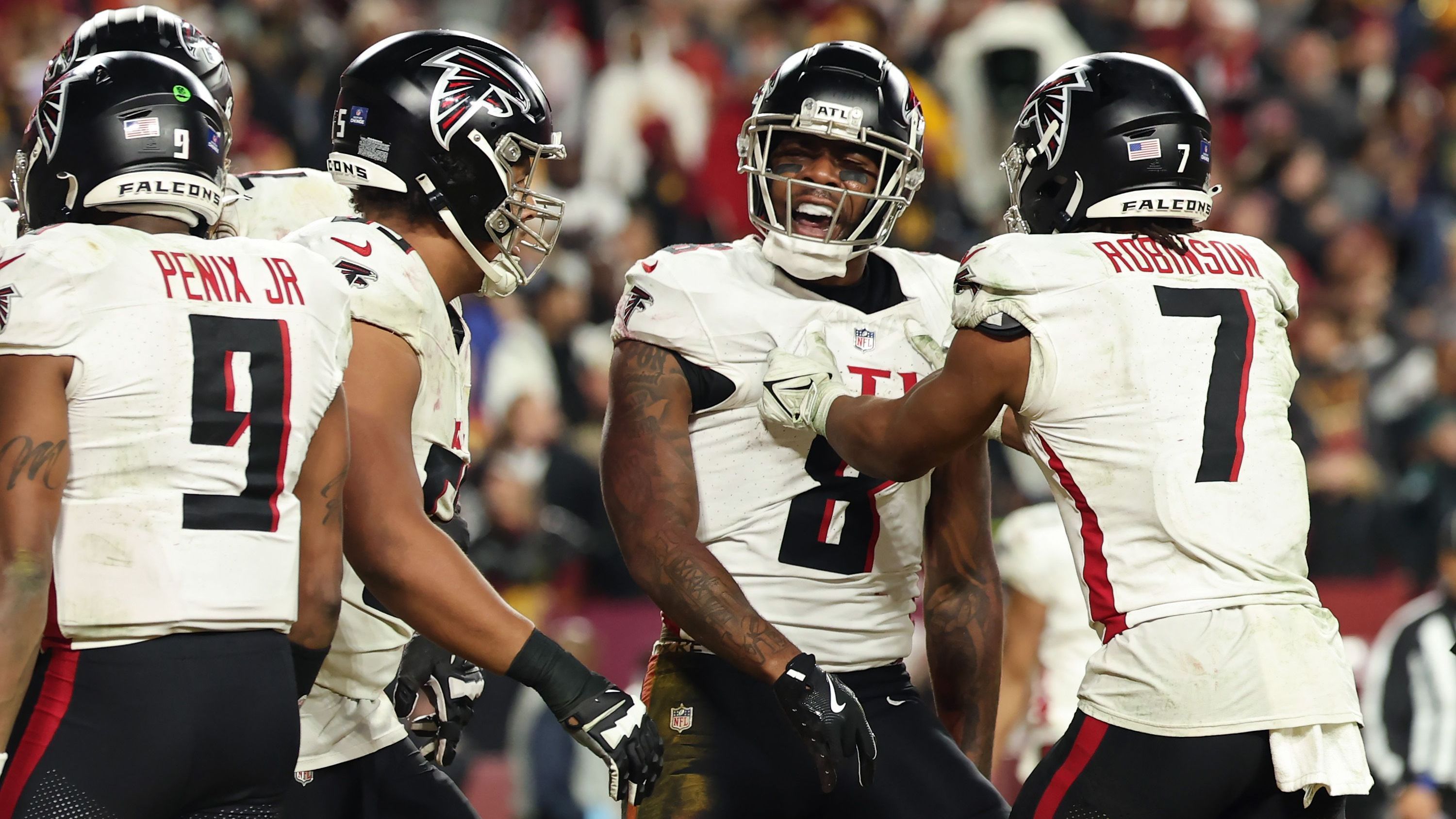 <strong>Platz 20: Atlanta Falcons</strong><br>Gegnerbilanz in 2024: 138-151<br>Prozentualer Anteil der Siege der Gegner: 47,8