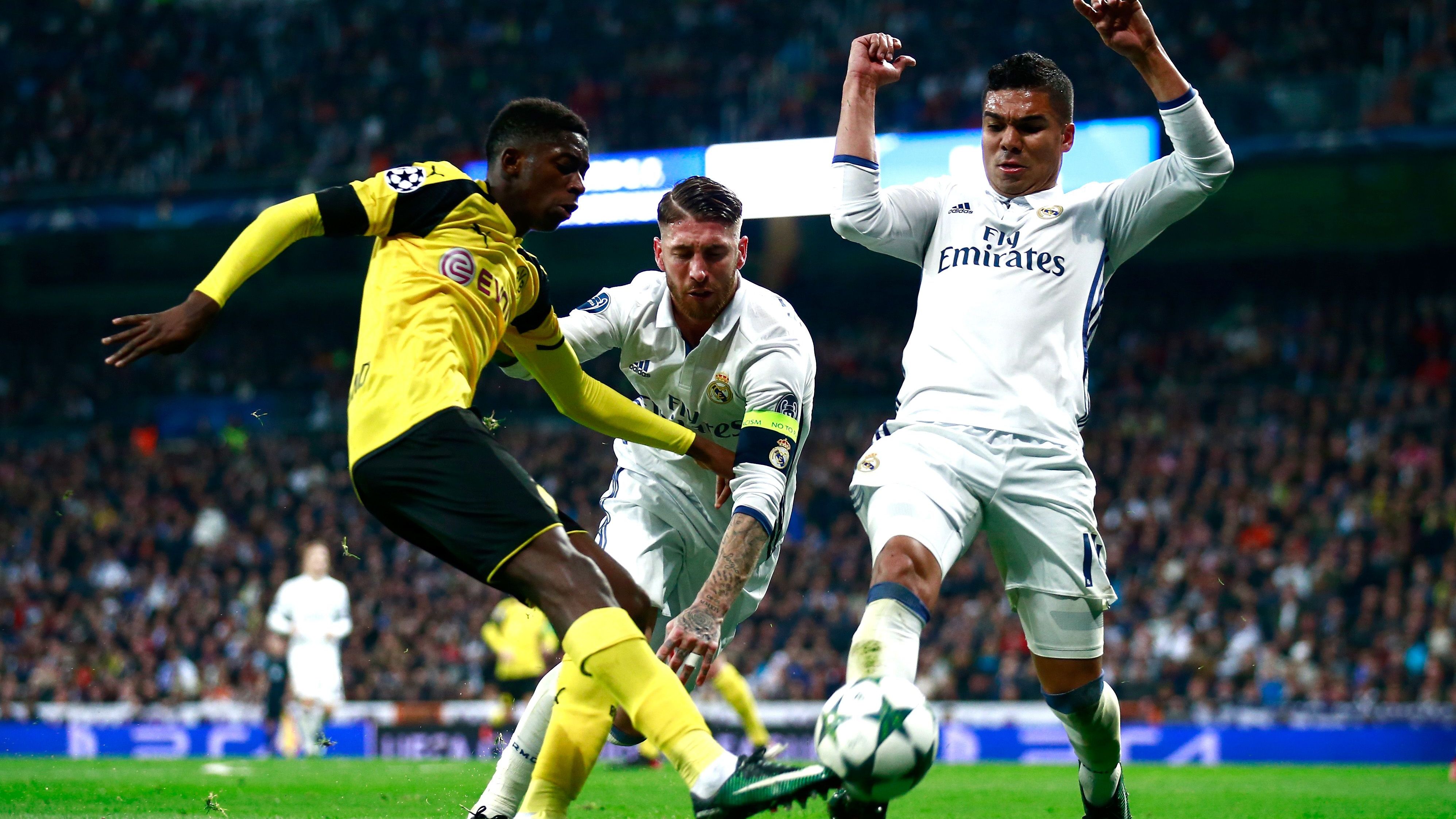 <strong>BVB vs. Real Madrid: Historische Duelle</strong><br>Zum 15. Mal <a href="https://www.ran.de/sports/fussball/champions-league/news/champions-league-finale2024-live-borussia-dortmund-gegen-real-madrid-im-free-tv-livestream-und-liveticker-373921">treffen Borussia Dortmund und Real Madrid aufeinander</a> - alle 14 bisherigen Duelle waren ebenfalls in der Champions League. Meist ging es sehr eng zu: Aus BVB-Sicht stehen in der Bilanz vor dem Endspiel in Wembley drei Siege, fünf Unentschieden und sechs Niederlagen bei 19:24 Toren. Außerdem "fiel" ein Tor, das in keiner Statistik zu erfassen ist. (Texte: SID)