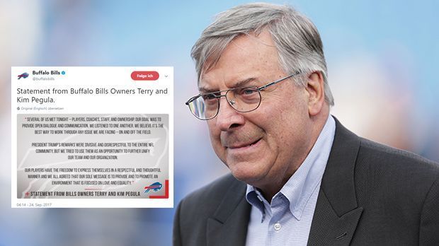 
                <strong>Terry Pegula (Eigentümer Buffalo Bills)</strong><br>
                Bills-Eigentümer Terry Pegula bezeichnete die Aussagen als "respektlos gegenüber der gesamten NFL-Gemeinde". Weiter sagte er: "Unsere Spieler haben das Recht, sich auszudrücken." 
              