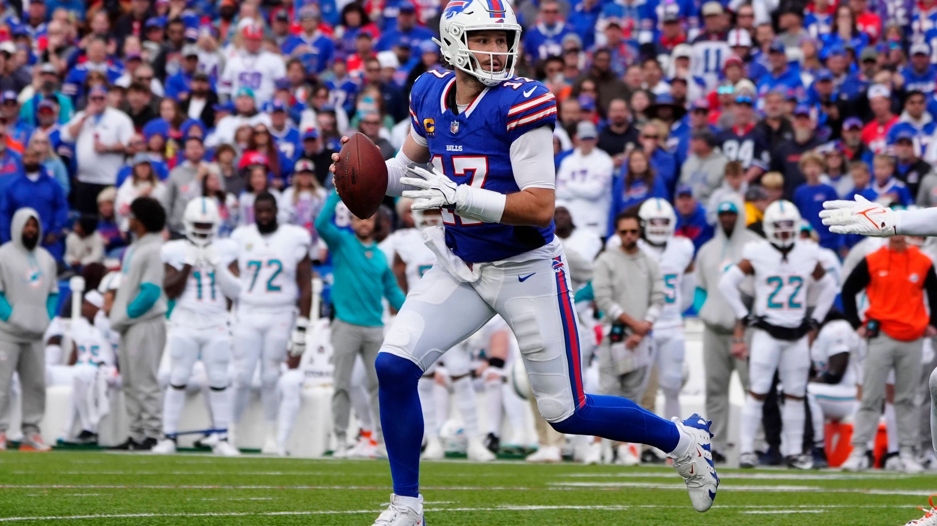 <strong>Buffalo Bills</strong><br>• Starter: Josh Allen (im Bild)<br>• Backup: Mitch Trubisky <br>• Verletzt: Shane Buechele