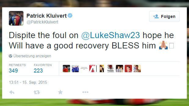 
                <strong>Patrick Kluivert</strong><br>
                Patrick Kluivert: Der frühere Topstürmer von Ajax Amsterdam und dem FC Barcelona schließt sich den zahlreichen Genesungswünschen an.
              