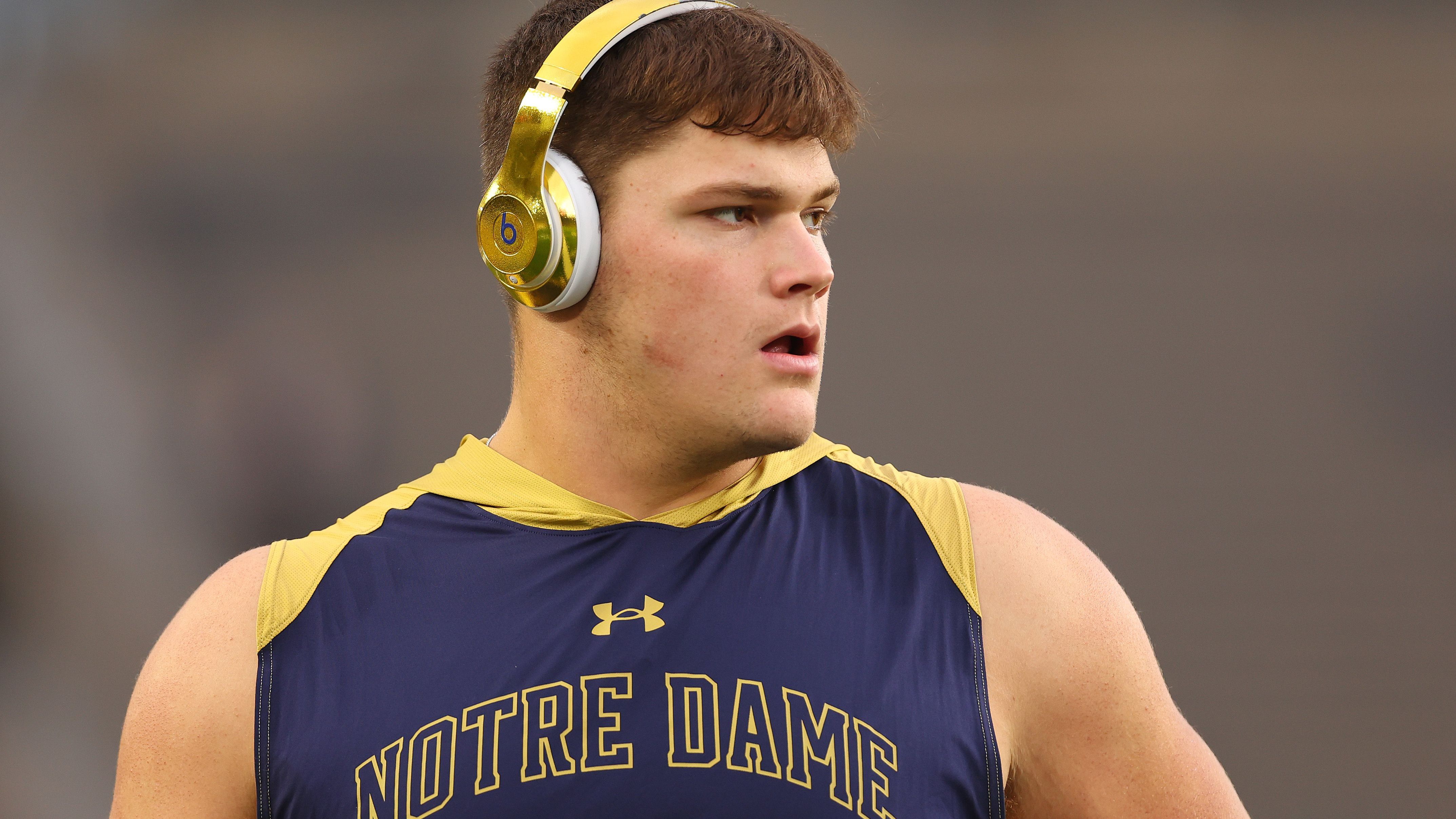 <strong>Joe Alt</strong><br>Position: Offensive Tackle<br>College: Notre Dame<br>Prognose: Top-5-Pick