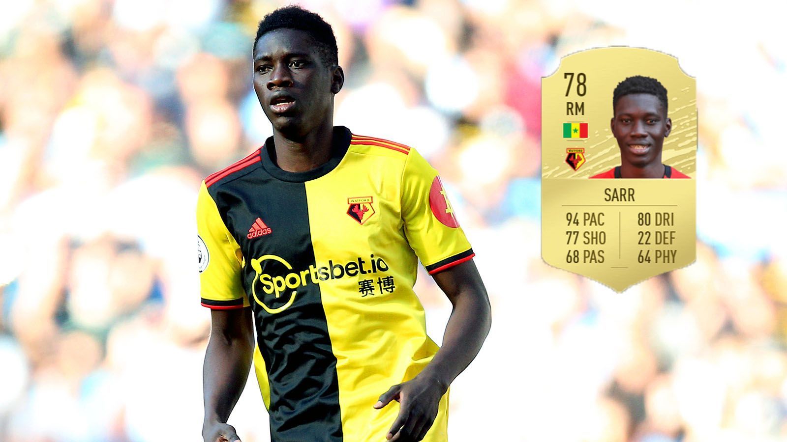 
                <strong>Mittelfeld: Ismaila Sarr (+10/FC Watford)</strong><br>
                Spielstärke: 78Potenzial: 88 (+10)
              