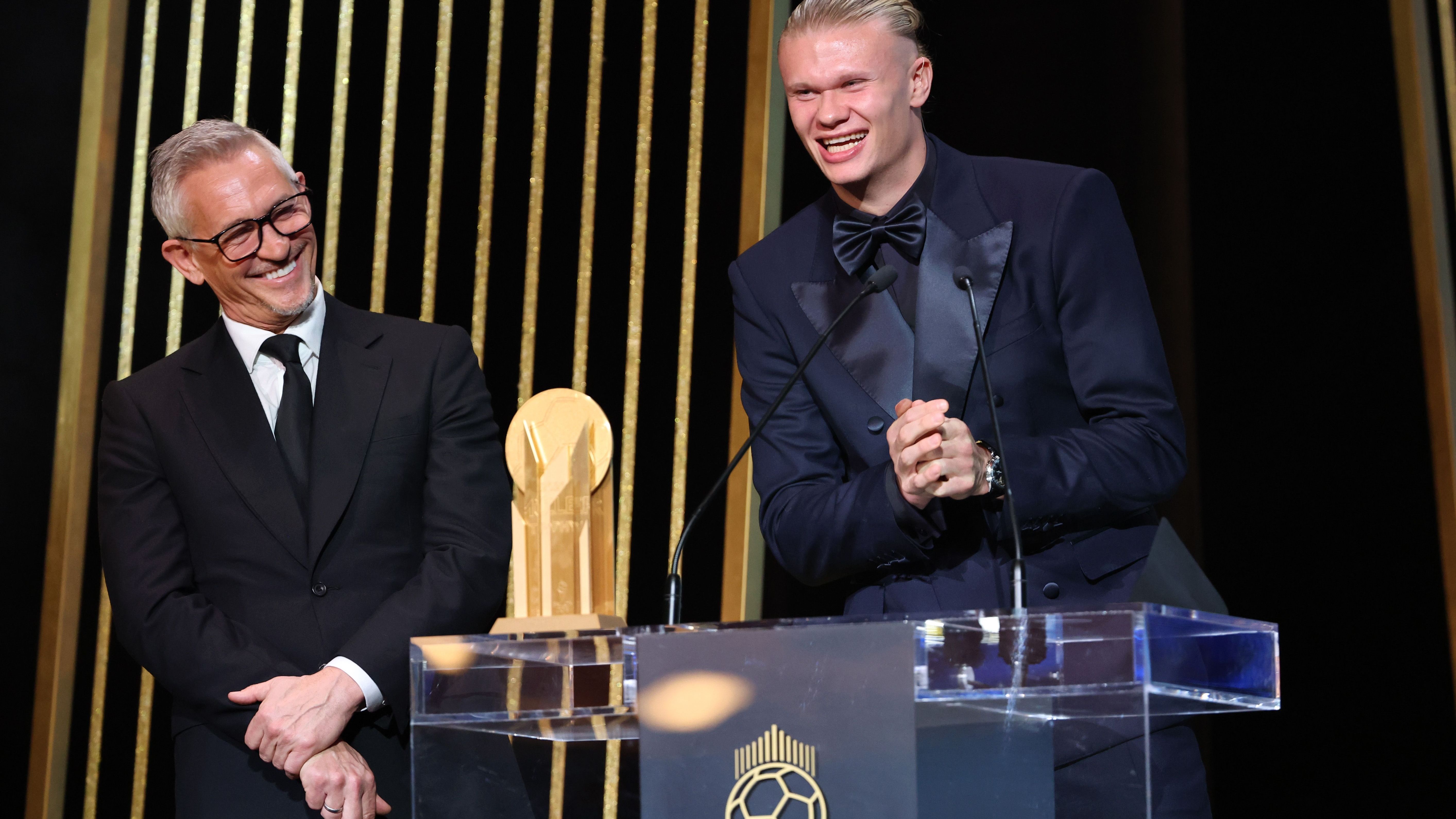 <strong>Trophée Müller: Bester Torjäger</strong><br>Die nach Gerd Müller benannte Trophäe erhält natürlich Erling Haaland von Manchester City, der 56 Tore zum Triple der Citizens beisteuerte.